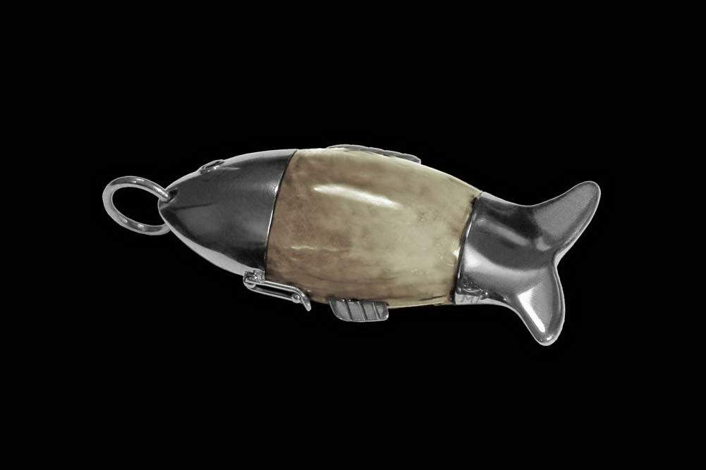 MJ - USB Flash Drive Platinum Noble Bone Edition - Platinum or White Gold Case. Black Diamond Eyes. Mammoth & Elephant Tusk, Walrus Ivory or Sperm Whale Tooth. 